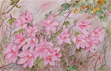 Kasmanda Lilies, Painting by Manju Srivatsa, Watercolour on Paper, 15 x 22  inches
