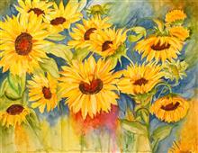 Sunshine in my eyes, Painting by Manju Srivatsa, Watercolour on Paper, 16 x 20  inches