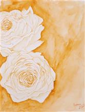 Twin Gold, Painting by Manju Srivatsa, Watercolour on Paper, 16 x 12  inches