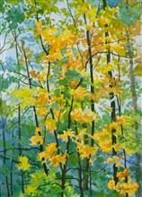 Kumaon Landscape - 7, Painting by Chitra Vaidya, Watercolour on Paper, 14 x 10 inches