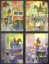 City Square, painting by Anwar Husain, Oil on Canvas, 48 x 36 inches