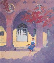 Painting 29, painting by Anwar Husain, Acrylic on Canvas, 36 x 30 inches