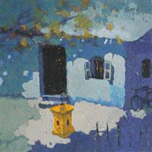 Painting 31, painting by Anwar Husain, Acrylic on Canvas, 18 x 18 inches 