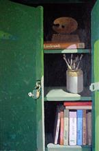 My Pleasure is preserved in my cupboard - IV,  painting by Anwar Husain, Acrylic on Canvas, 65 x 40  inches 