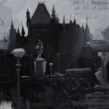 Mumbai Diary - 101, painting by Anwar Husain, Acrylic on Canvas, 8 x 8  inches