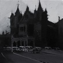 Mumbai Diary - 102, painting by Anwar Husain, Acrylic on Canvas, 8 x 8  inches 