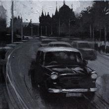 Mumbai Diary - 104, painting by Anwar Husain, Acrylic on Canvas, 8 x 8 inches