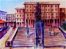 The Forgotten Postcards - I, Painting by Ivan Gomes, Watercolour on Paper(Winsor and  Newton, Archival Acid Free paper), 14 x 19 inches