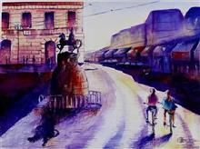 The Forgotten Postcards - II, Painting by Ivan Gomes, Watercolour on Paper(Winsor and  Newton, Archival Acid Free paper), 14 x 19 inches