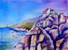 The Forgotten Postcards - III, Painting by Ivan Gomes, Watercolour on Paper(Winsor and  Newton, Archival Acid Free paper), 14 x 19 inches 