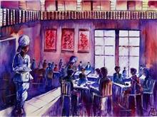 The Forgotten Postcards - IV, Painting by Ivan Gomes, Watercolour on Paper(Winsor and  Newton, Archival Acid Free paper), 14 x 19  inches 