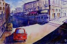 The Forgotten Postcards - VI, Painting by Ivan Gomes, Watercolour on Paper(Winsor and  Newton, Archival Acid Free paper), 15 x 22 inches 