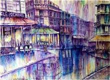 The Forgotten Postcards - VIII, Painting by Ivan Gomes, Watercolour on Paper(Winsor and  Newton, Archival Acid Free paper), 22 x 30 inches 