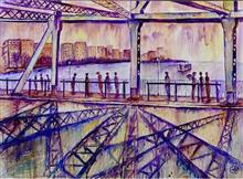 The Forgotten Postcards - X, Painting by Ivan Gomes, Watercolour on Paper(Winsor and  Newton, Archival Acid Free paper), 22 x 30 inches 