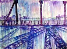 The Forgotten Postcards - XII, Painting by Ivan Gomes, Watercolour on Paper(Winsor and  Newton, Archival Acid Free paper), 22 x 30  inches 