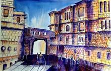 The Forgotten Postcards - XIII, Painting by Ivan Gomes, Watercolour on Paper(Winsor and  Newton, Archival Acid Free paper), 22 x 30 inches 