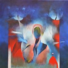 Angel 1, painting by Bhawana Choudhary, Acrylic on Canvas, 24 x 24   inches