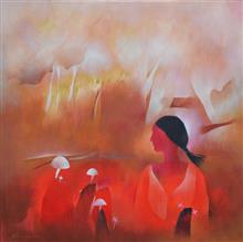 My beautiful Mushroom, painting by Bhawana Choudhary, Acrylic on Canvas, 24 x 24 inches 