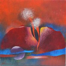 Untitled, painting by Bhawana Choudhary, Acrylic on Canvas, 12 x 12 inches 