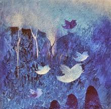 Untitled, painting by Bhawana Choudhary, Acrylic on Canvas, 12 x 12  inches 