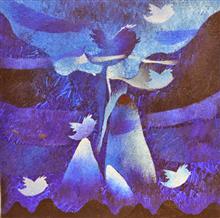 Untitled, painting by Bhawana Choudhary, Acrylic on Canvas, 12 x 12  inches 