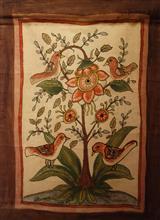 Tree of Life - 21, Painting by Praveena Mahicha, Natural Dyes on Silk , 65 x 26.5 inches