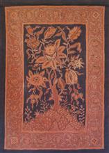 Tree of Life - 30, Painting by Praveena Mahicha, Natural Dyes on Silk, 50 x 36 inches