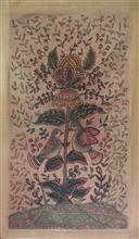 Tree of Life - 36, Painting by Praveena Mahicha, Natural Dyes on Silk, 42 x 26 inches