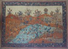 Tree of Life - 41, Painting by Praveena Mahicha, Natural Dyes on Silk, 51 x 69 inches