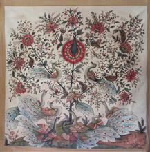 Tree of Life - 42, Painting by Praveena Mahicha, Natural Dyes on Cotton, 57 x 57 inches