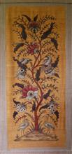 Tree of Life - 7, Painting by T. Mahicha, Natural Dyes on Silk, 52 x 24.75 inches