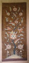 Tree of Life - 8, Painting by T. Mahicha, Natural Dyes on Silk, 53 x 24 inches