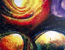 Evolution, painting by Anuj Malhotra, Mixed Media on Canvas, 36 x 45 inches