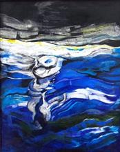 Ripples in mind, painting by Satish Pimple, Acrylic on Canvas, 30 x 24 inches