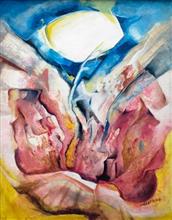 Towards the light, painting by Satish Pimple, Acrylic on Canvas, 30 x 24 inches