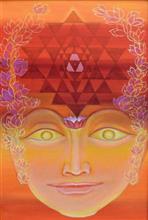 Untitled - 9, painting by Kishor Randiwe, Oil on Canvas, 35.5 x 23.5 inches