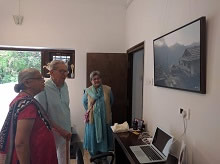 Dr. Shriram  and Deepa Lagoo at Milind Sathe's office at Indiaart Gallery. Happy that they appreciated Milind Sathe's photography work.  