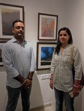 Saurabh and Latika Thakur at Indiaart Gallery, Pune