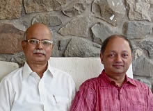 Yashwant Shirwadkar with Milind Sathe at Indiaart Gallery
