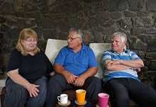 Chai with guests from Israel