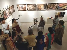 Hand Spinning Demonstration at Indiaart Gallery