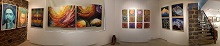 Panoramic view of part of the display from the show - Yoga and Realisation - 2
