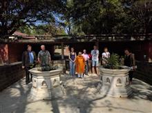 Russian Delegation at the Samadhi of Kasturba Gandhi and Mahadev Desai at Agakhan Palace