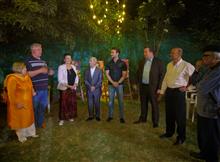 (L to R) Sekacheva Ludimila, Vladimir Dementiev, Tsakhilova Zemfira, Timokhin Evgeni, Peter Zakharov, Andrei Zhiltsov, Dr Gagan Patwardhan, Dr Mohan Agashe at Indiaart Gallery