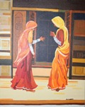 Banjara women, Painting by Asawari Wadekar