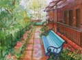 Mahabaleshwar Club Bench, Paintings by Chitra Vaidya, Mixed media on Paper, 10 X 14 Mahabaleshwar Club Bench, Paintings by Chitra Vaidya, Mixed media on Paper, 10 X 14