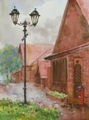 Mahabaleshwar Club Lamp Post, Painting by Chitra Vaidya, Mixed media on Paper, 14 X 10 Mahabaleshwar Club Lamp Post, Painting by Chitra Vaidya, Mixed media on Paper, 14 X 10