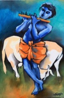 In Disguise Painting  by Milon Mukherjee, Oil on Canvas, 36 X 26