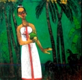 Kerala, paintings by G. A. Dandekar, Acrylic on Canvas, 36 x 36