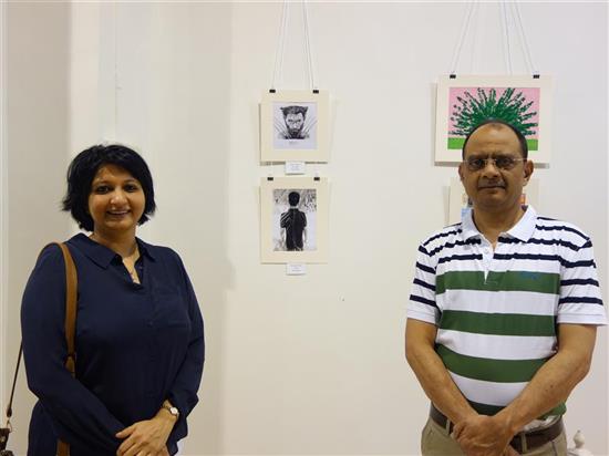 Priya Nair and B. S. Shashidar at Khula Aasmaan exhibition Mumbai - October 2017 